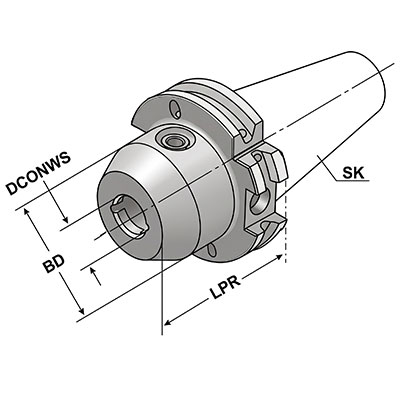 Kemmler SK Whistle Notch End Mill Holders (DIN 1835-E)